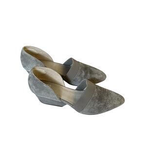 Eileen Fisher Suede D’Orsay Elastic Strap Pumps  Women’s Size 8  EUC